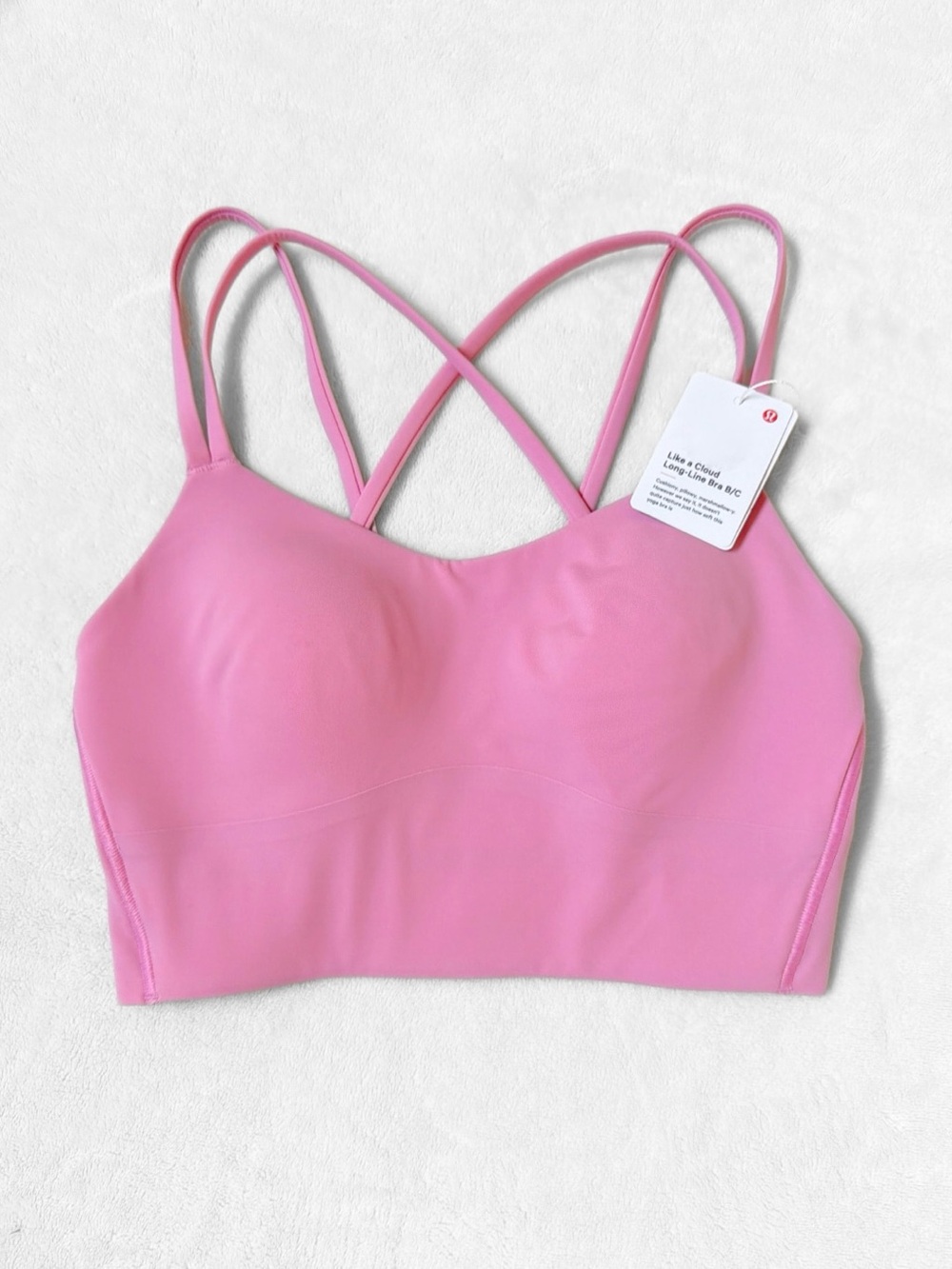 NWT Lululemon Like a Cloud Bra + Hotty Hot Shorts Set – Pink Frosting – Size 4 - Picture 7 of 14